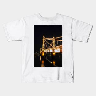 Albert Bridge River Thames London Kids T-Shirt